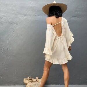 STYLE PARK MIRAH SEQUIN & EMBROIDERED SHORT BEACH DRESS - ONE SIZE - BNWT